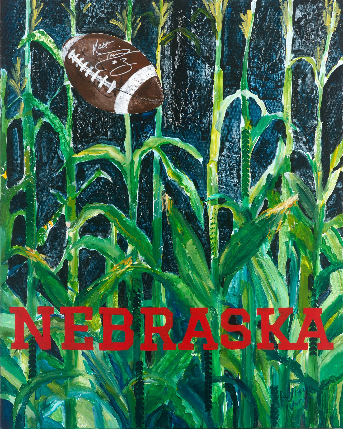 Nebraska Football Corn Linen Paper