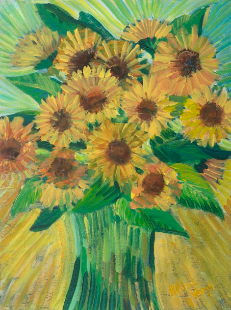 Sunflowers Linen Paper