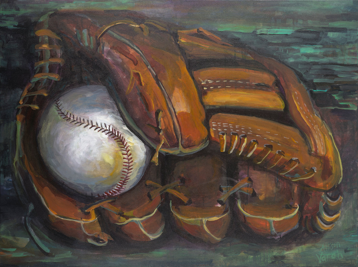 Baseball Glove Note Card